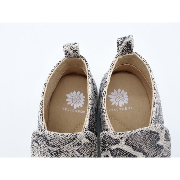 YELLOW BOX ORIANA SNAKE PRINT SLIP ON CASUAL AND FASHION SNEAKERS - Picture 4 of 5